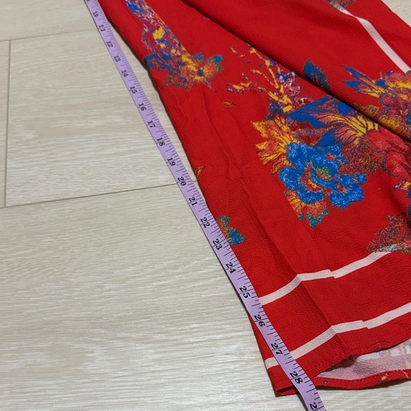 Flying Tomato Red and Blue Floral Jumpsuit - Picture 6 of 7